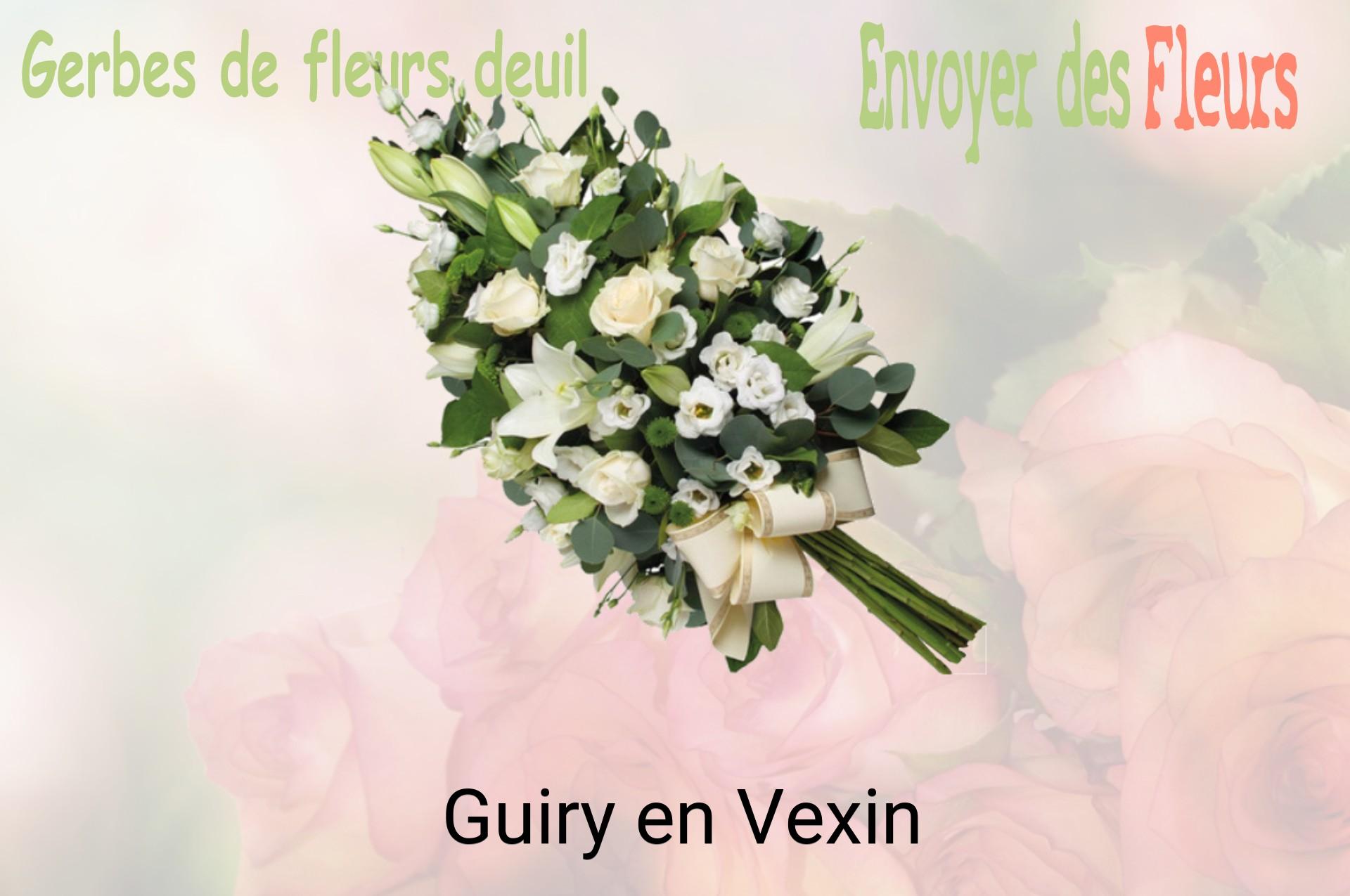Gerbe de fleurs de deuil livrée à Guiry-en-Vexin